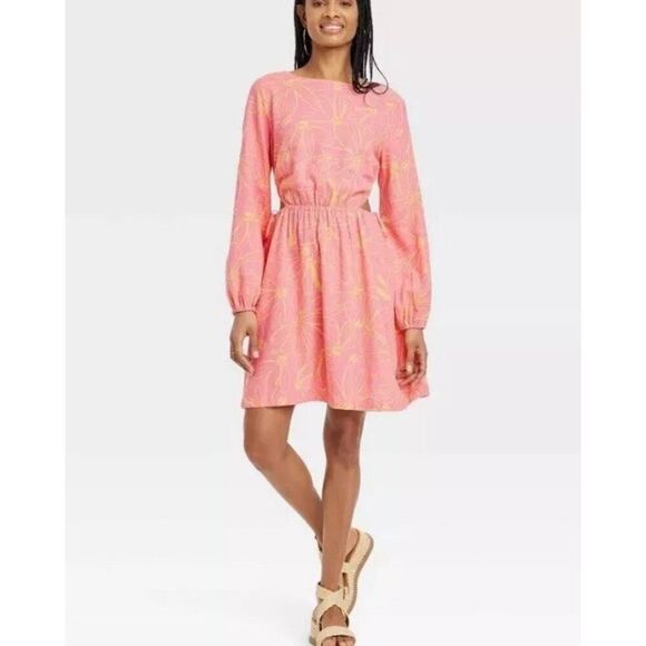 Universal Thread cut out sides linen knee length dress size XL - Picture 2 of 14